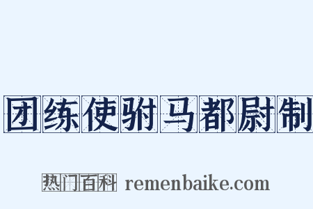 团练使驸马都尉制是什么意思的图片